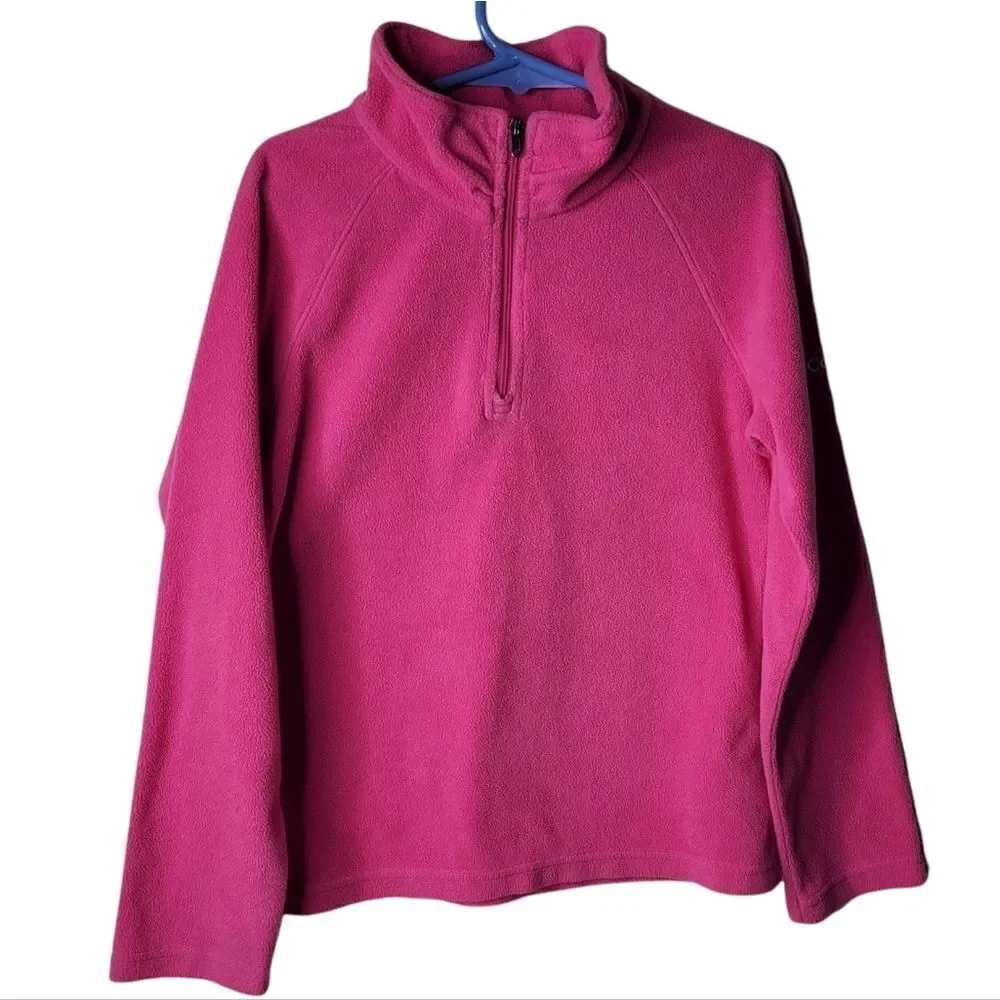 Girls pink sweater Columbia size small half zip